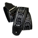 Halloween Ghouls Textile & Leather Guitar Strap