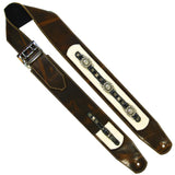 OOAK Brown Concho Pocket Guitar Strap