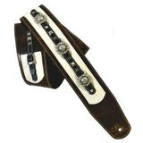 OOAK Brown Concho Pocket Guitar Strap