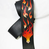 OOAK Dragon Flames Airbrushed Guitar Strap
