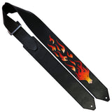OOAK Dragon Flames Airbrushed Guitar Strap