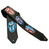 OOAK Limited Edition Stones Lips Leather Guitar Strap #1
