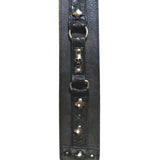 Skull Hardware and Crushed Lambskin Guitar Strap