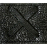 Thin Black X Leather Guitar Strap