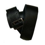 Wide Black Leather Guitar Strap