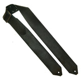 Wide Black Leather Guitar Strap