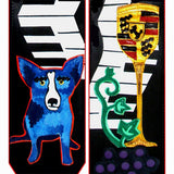 Blue Dog Custom Guitar Strap