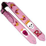 Raevyn Pink Skulls Custom Guitar Strap