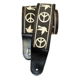 Neil Young Peace Sign and Dove Guitar Strap Jeri Hart Guitar Straps version.