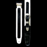 OOAK Black and White Western Buckle Guitar Strap