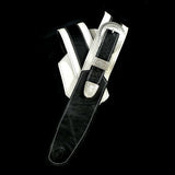 OOAK Black and White Western Buckle Guitar Strap