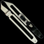 OOAK Black and White Western Buckle Guitar Strap