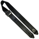 PS Thin Black Reptile Leather Guitar Strap R+