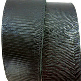 Wide Black Reptile Leather Guitar Strap RSL