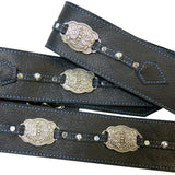 PS LE of 2 Blue Stitched Filigree Guitar Strap *RSL