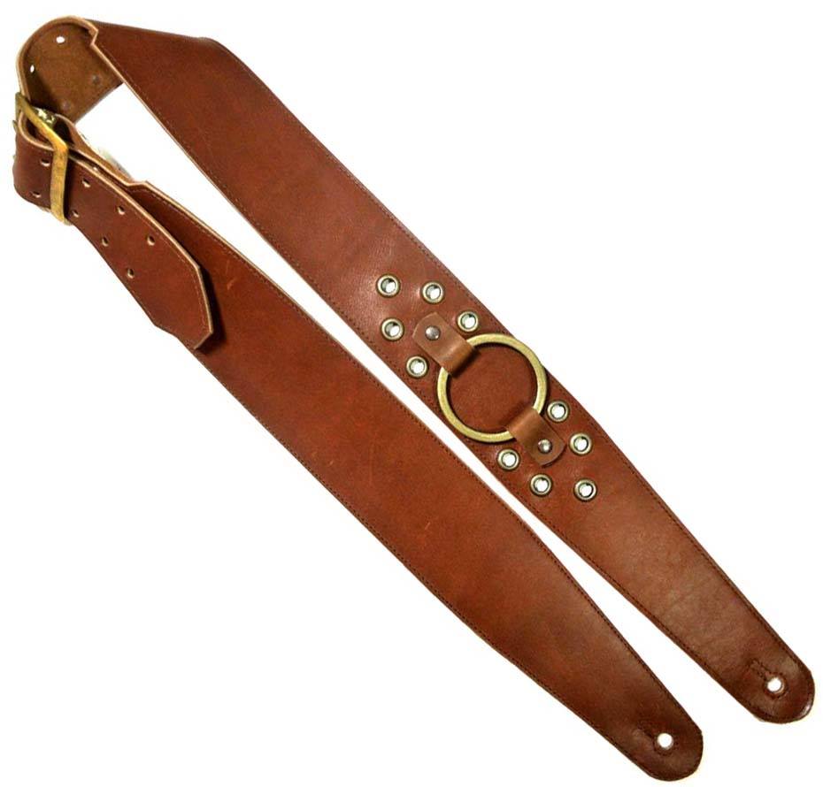 Brass Ring and Eyelets Guitar Strap – jerihartstraps
