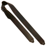 Thin Brown Leather Guitar Strap