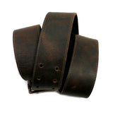 Thin Brown Leather Guitar Strap