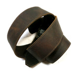 Thin Brown Leather Guitar Strap