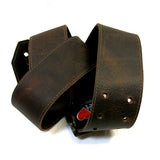 Thin Brown Leather Guitar Strap