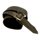 Thin Brown Leather Guitar Strap