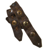 PS Wide Brown Concho Guitar Strap Imperfect *S
