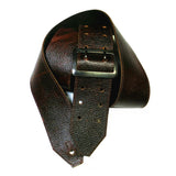 Limited Edition Burgundy-Brown Pebble Grain Leather Guitar Strap
