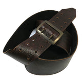 PS Wide Burgundy-Brown Pebble Grain Leather Guitar Strap-RSL-Pre-order