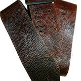 Limited Edition Burgundy-Brown Pebble Grain Leather Guitar Strap