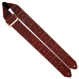 OOAK Burgundy & Copper Domes Guitar Strap