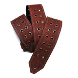 OOAK Burgundy & Copper Eyelets Guitar Strap