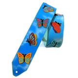 Po Mia's Butterfly Sky Custom Guitar Strap-#2- 2.75"- IN STOCK!