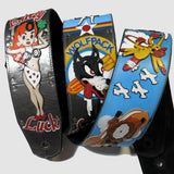 Custom WW2 Bomber Plane Nose Art guitar straps