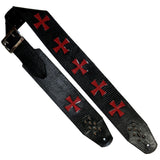 OOAK Knights Templar Guitar Strap-Sample Sale #2