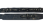 Skull Hardware and Crushed Lambskin Guitar Strap