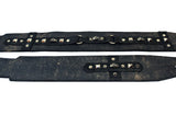 Skull Hardware and Crushed Lambskin Guitar Strap