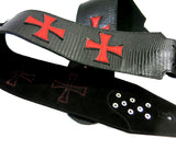 OOAK Knights Templar Guitar Strap-Sample Sale #2