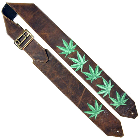 Marijuana Leaf Guitar Strap