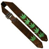 Marijuana Leaves Custom Guitar Strap