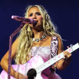 Megan Moroney custom guitar strap Cloud 9 tour.