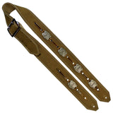Nubuck Guitar Strap with Filligree Conchos