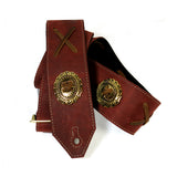 OOAK Burgundy Gold Concho Guitar Strap