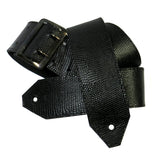 PS Thin Black Reptile Leather Guitar Strap-R/S 44"-53"