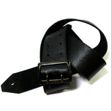PS Thin Black Reptile Leather Guitar Strap-R/S 44"-53"