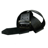 PS Thin Black Reptile Leather Guitar Strap-R/S 44"-53"