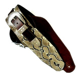 Python Skin Buckled Guitar Strap