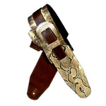 Python Skin Buckled Guitar Strap