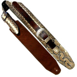 Python Skin Buckled Guitar Strap