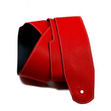 PS Red Chap Leather, Slick Backed Guitar Strap RSL