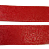 PS Red Chap Leather, Suede Backed Guitar Strap 44" to 52"